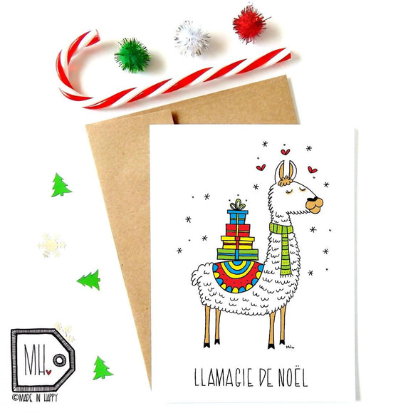 Made In Happy - Carte De Noël - Llamagie de Noel