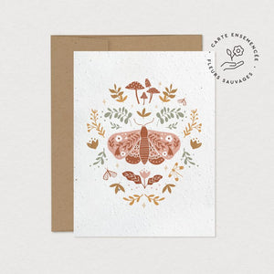 Mimosa Design - Carte De Souhaits Ensemencée- Papillon