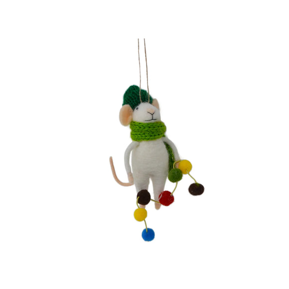 Nostalgia Ornement Souris Hiver Guirlande Ornament Mouse Garland