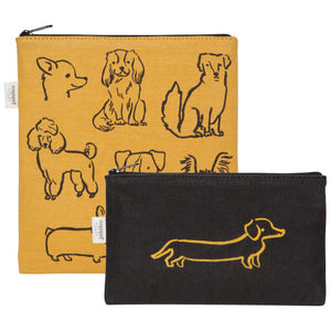 Now Design Bag Snack Set Duo Pochettes Collation Dog Park