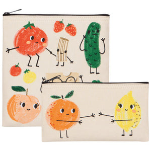 Now Design Bag Snack Set Duo Pochettes Collation Funny Food