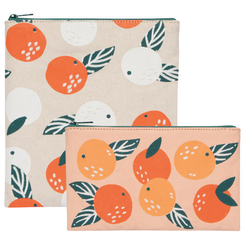 Now Design Bag Snack Set Duo Pochettes Collation Paradise Orange