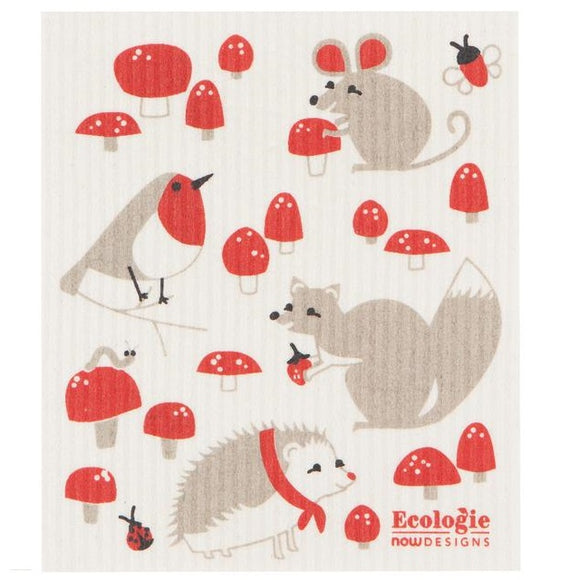 Now Design Ecologie Lingette  Suedoise Swedish Sponge Cloth Toadstool Time 2000018