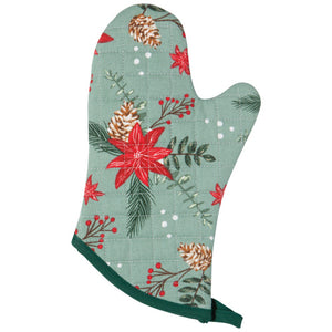 Now Design Oven Mitt Mitaine Four Poinsettia