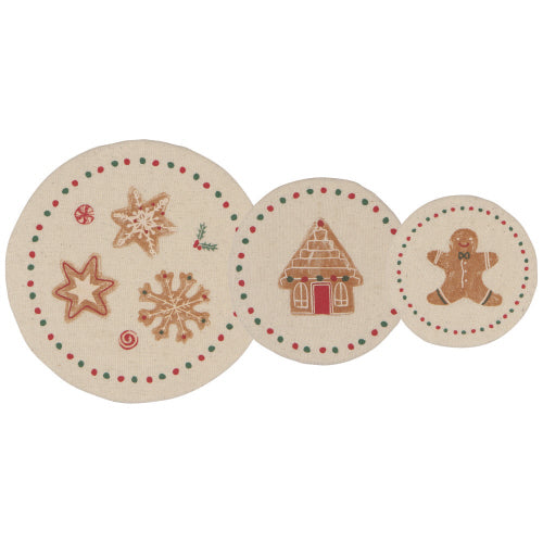 Now Designs - Trio De Couvre-Bols Petits Xmas Cookies