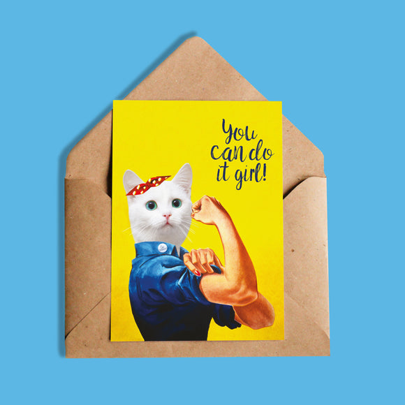 Carte de souhait - You Can Do It Girl! - Oui Manon