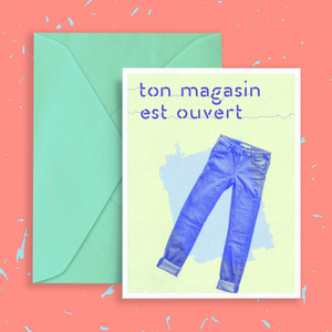 Oui Manon Carte Sans-Dessins Magasin Ouvert