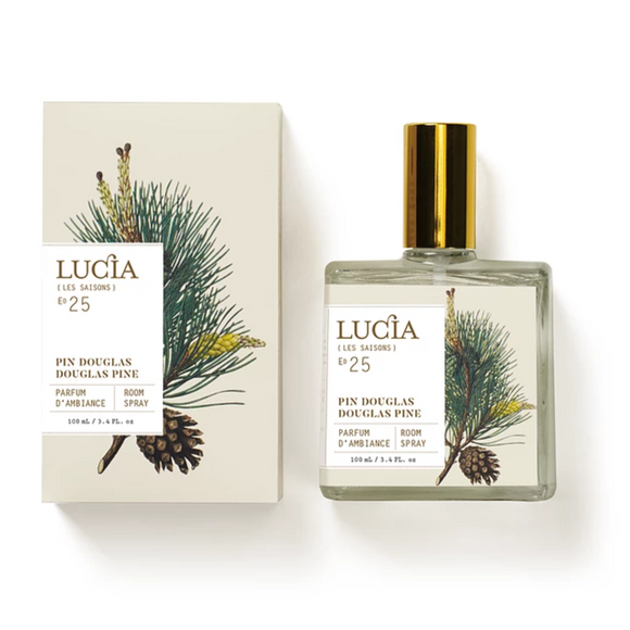 Parfum d'ambiance Lucia 25 au pin Douglas sur fond blanc