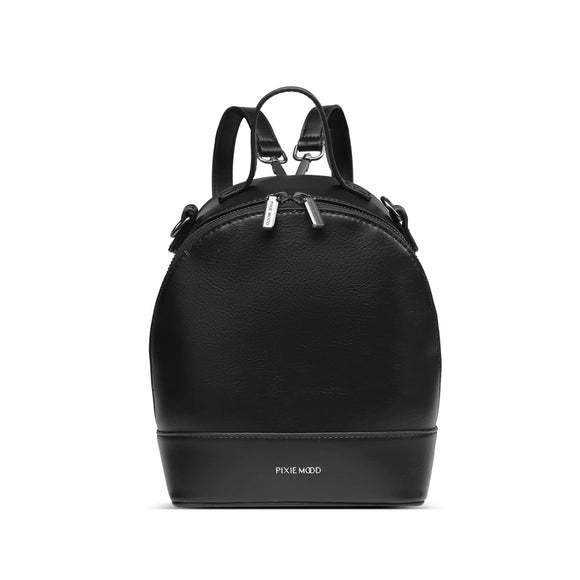 Pixie Mood Sac à Dos Convertible Petit Cora Backpack Small Black Noir Recyclé Face