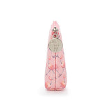 Pochette autruche de profil