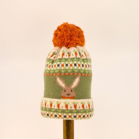 Powder Design Bonnet Enfant Lapin Carottes Kids Knitted Hat Bunny Carrot