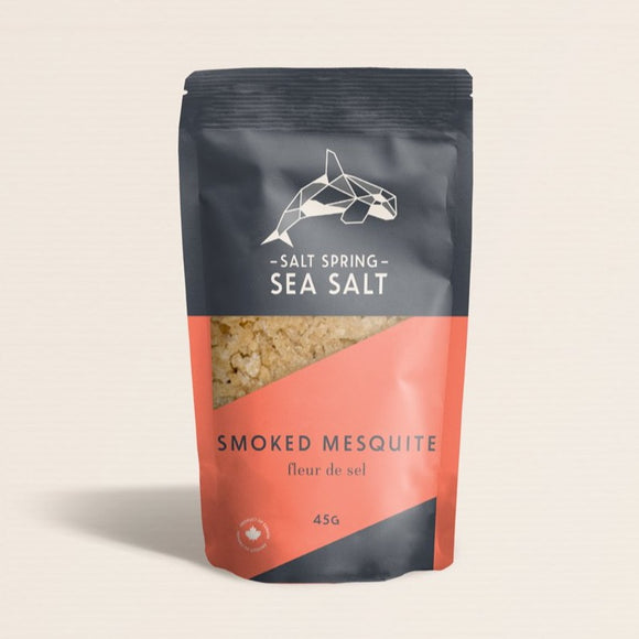 Salt Spring Sea Salt Sel Smoked Mesquite Fumé