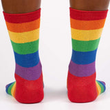 Sock It To Me Bas mi-hauteur Pour Femmes - Radiant Rainbow - W0277-Shimmer Derrière
