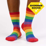 Sock It To Me Bas mi-hauteur Pour Femmes - Radiant Rainbow - W0277-Shimmer