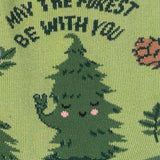 Sock It To Me Women's Crew Bas Femme Mi-hauteur May The Forest Be With You Détail