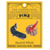 Unemployed Philosopher Guild Squid & Whale Pin Emballage