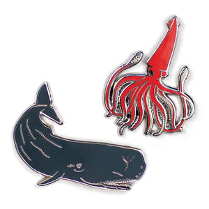 Unemployed Philosopher Guild Squid & Whale Pin