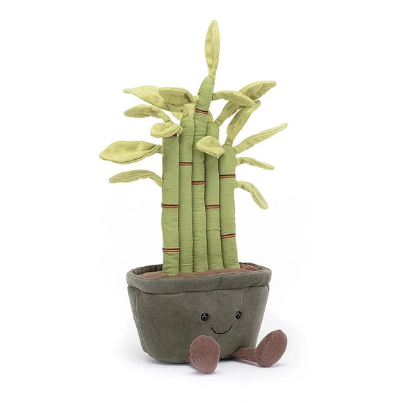 jellyCat Amuseable Potted Bamboo Bambou Face